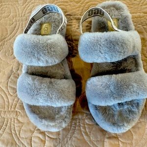 UGG yeah fluff slide size 8 grey